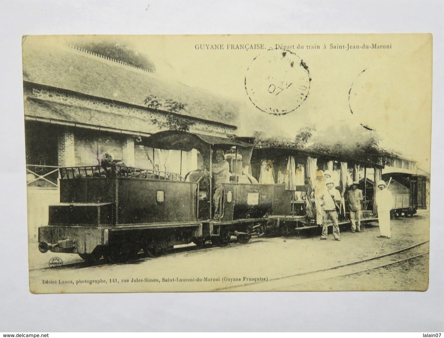 C.P.A. GUYANE : Départ Du Train à SAINT-JEAN DU MARONI, Animé, En 1907 - Autres & Non Classés