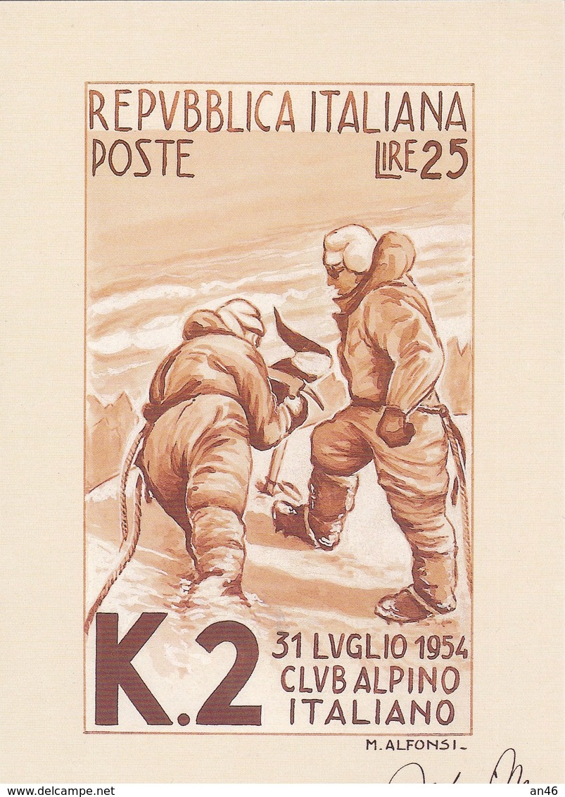 40° ANNIVERSARIO PRIMA SALITA K2 28-5-94 TIMBRO 1° GIORNO VEDI RETRO  AUTENTICA 100% - Autres & Non Classés