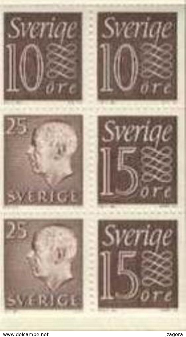 SWEDEN  SCHWEDEN SUEDE 1964 - KING GUSTAF - Slania Engaved Stamp Pane From Booklet  TYPE 13 RH - 1951-80