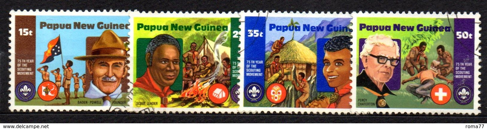 T1863 - PAPUA NUOVA GUINEA 1982 , Serie Scout  N. 426/429 Used - Papua Nuova Guinea