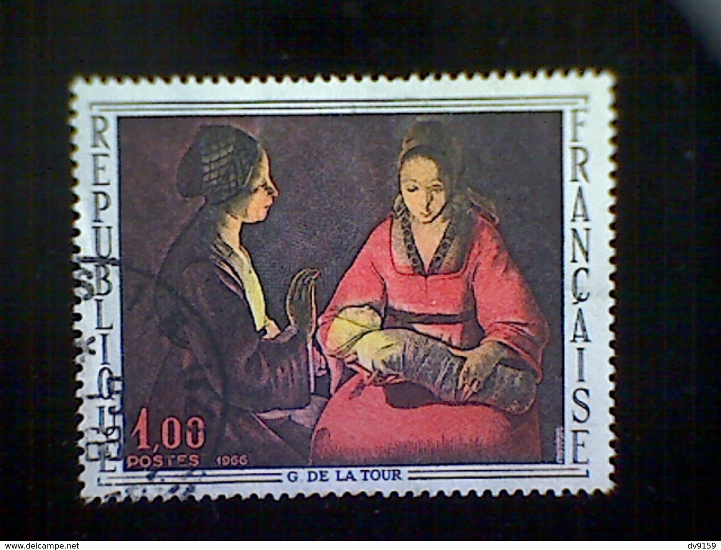 France, Scott #1150, Used (o), 1966, French Art Series: "The Newborn" By De La Tour, 1fr - Used Stamps