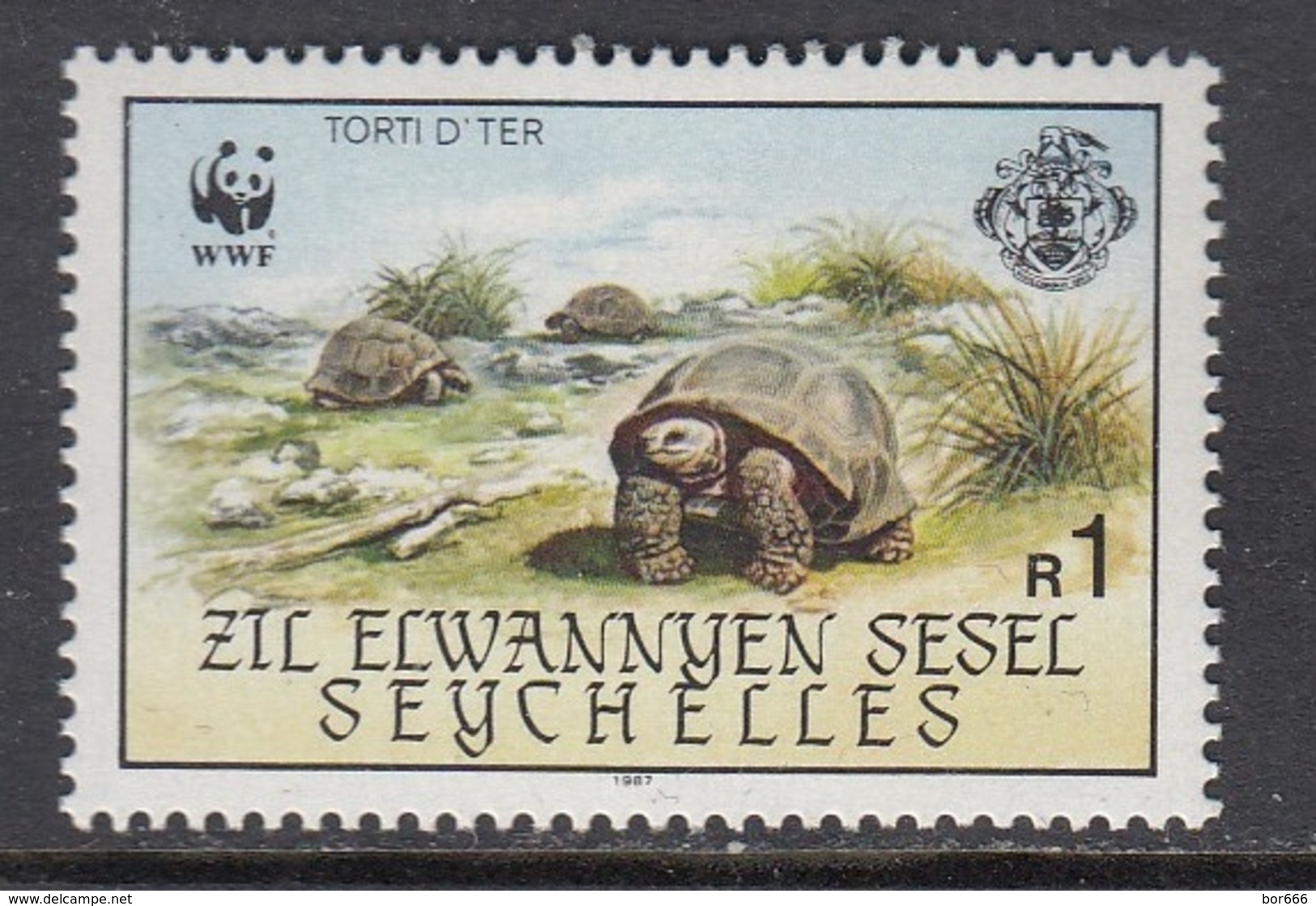 Seychelles / Sesel - WWF / TURTLE 1987 MNH - Seychelles (1976-...)