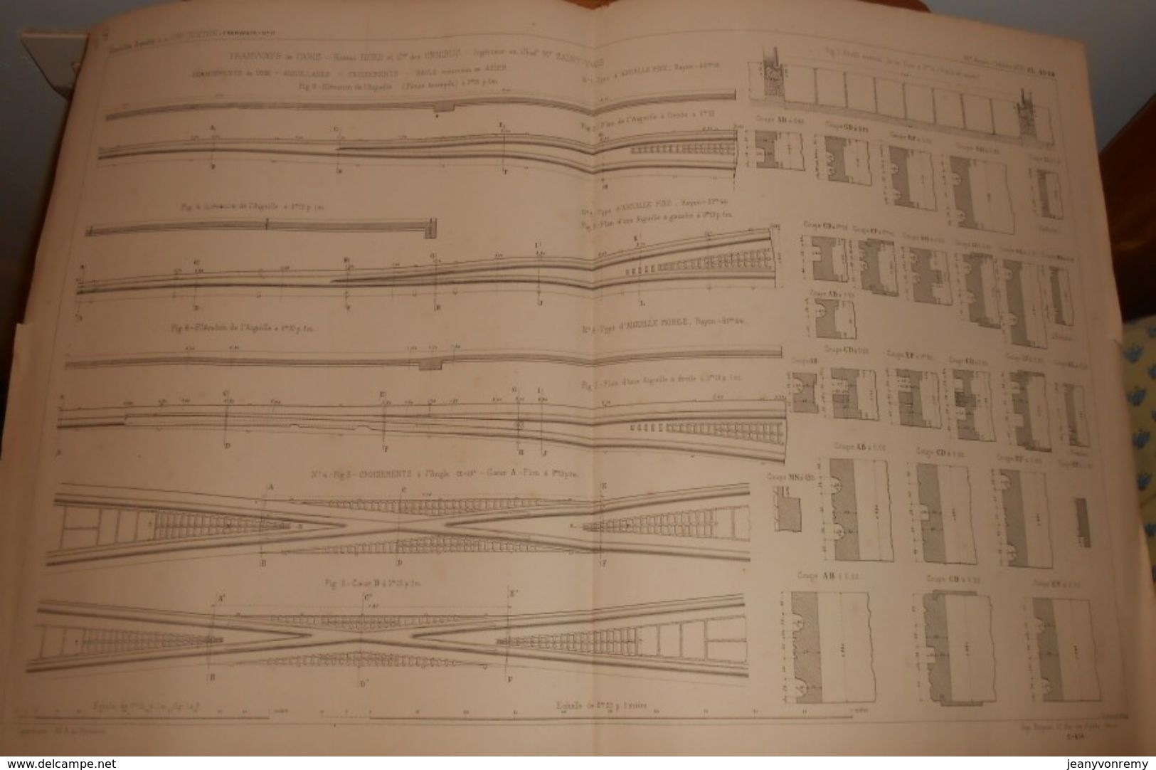 Plan Des Tramways De Paris. Réseau Nord Et Compagnie Des Omnibus. 1878 - Arbeitsbeschaffung