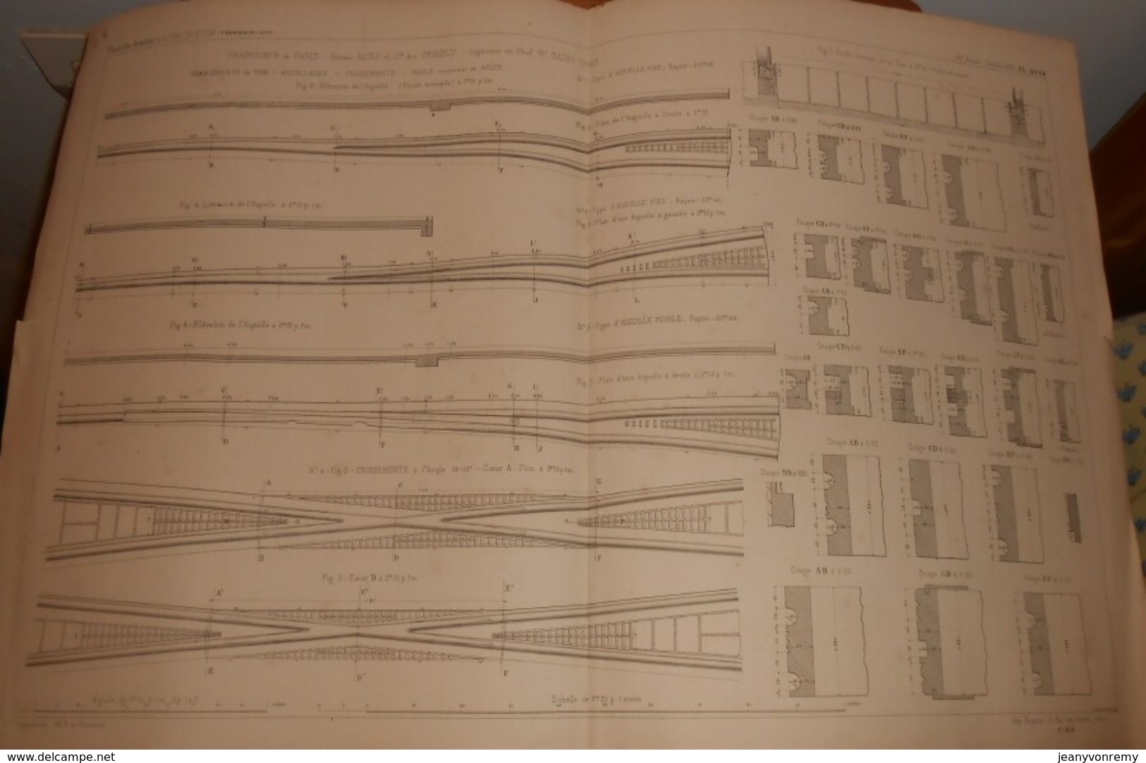 Plan Des Tramways De Paris. Réseau Nord Et Compagnie Des Omnibus. 1878 - Public Works