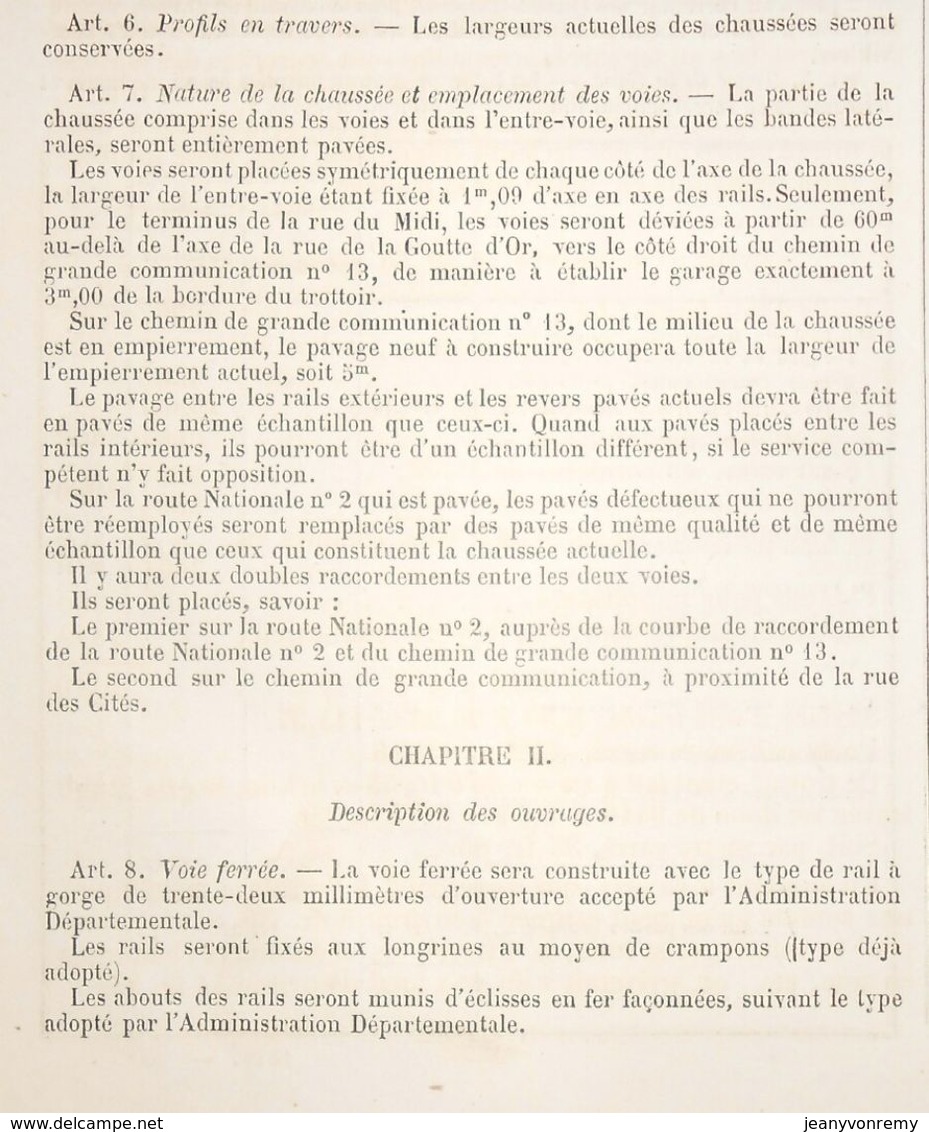 Plan Des Tramways De Paris. Réseau Nord Et Compagnie Des Omnibus. 1878 - Public Works