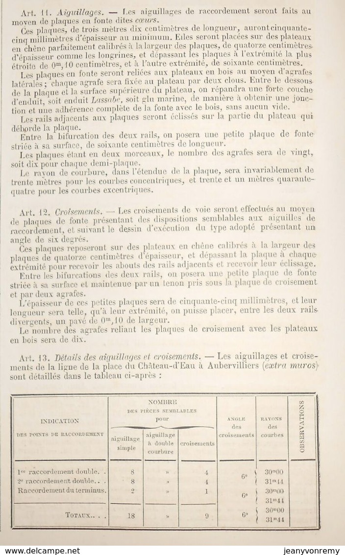 Plan des tramways de Paris. Réseau Nord et Compagnie des omnibus. 1878