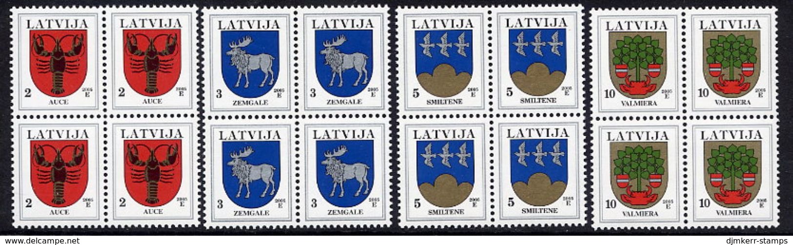 LATVIA 2005 Arms Definitives With Year Date 2005 In Blocks Of 4 MNH / **. - Lettland