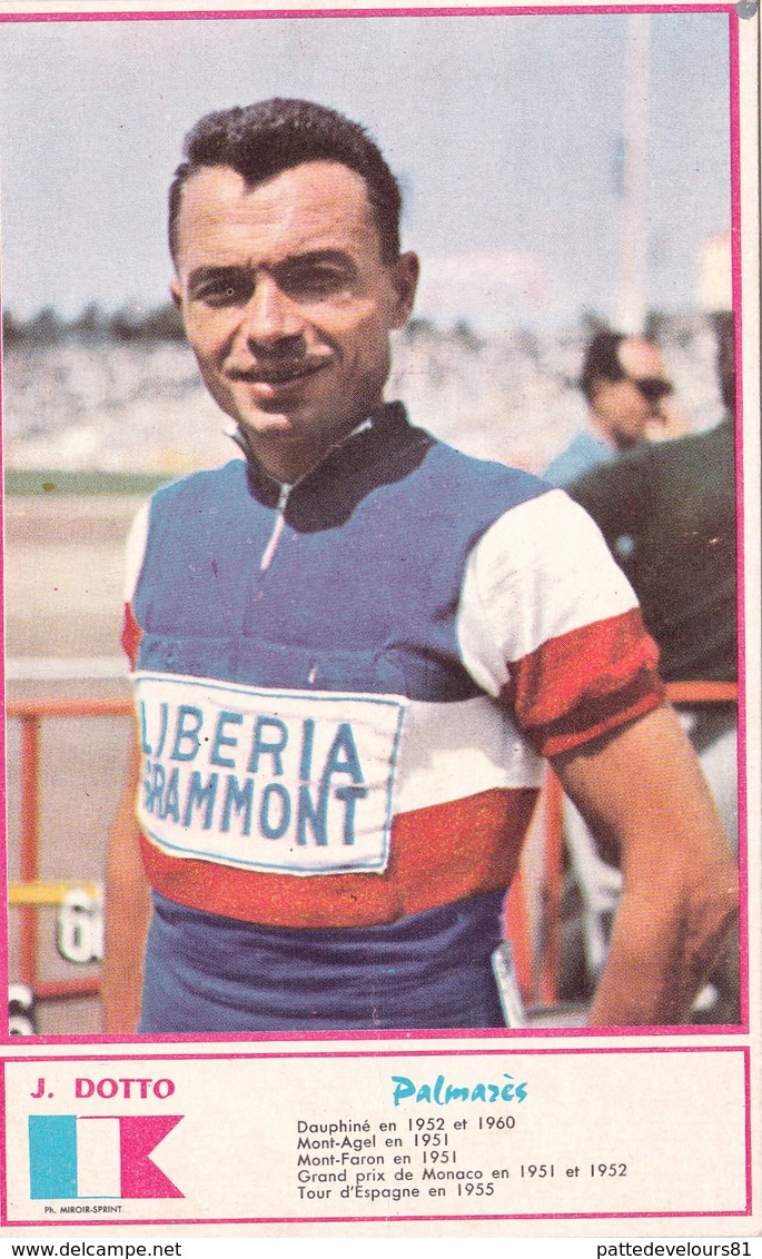 Sport Cyclisme J. DOTTO Coureur Cycliste Cycling Radsport Photo Miroir-Sprint - Cyclisme