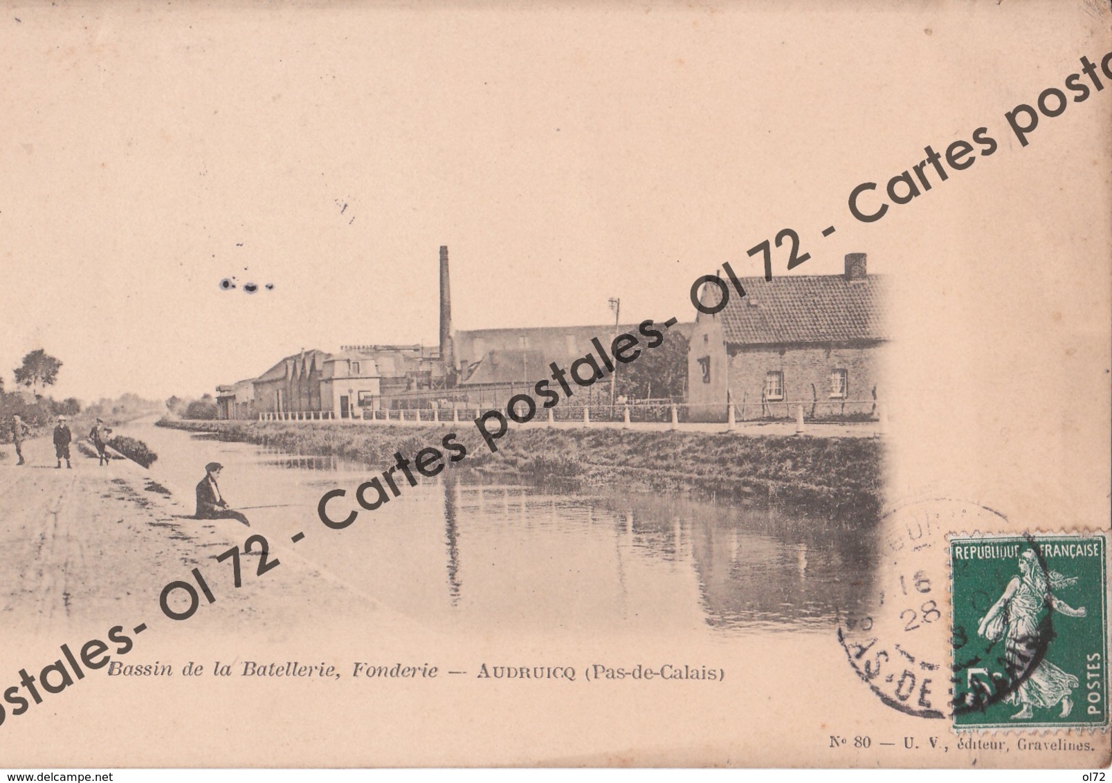 CPA - Pas De Calais > Audruicq - Bassin De La Batellerie Fonderie - Animée - Audruicq