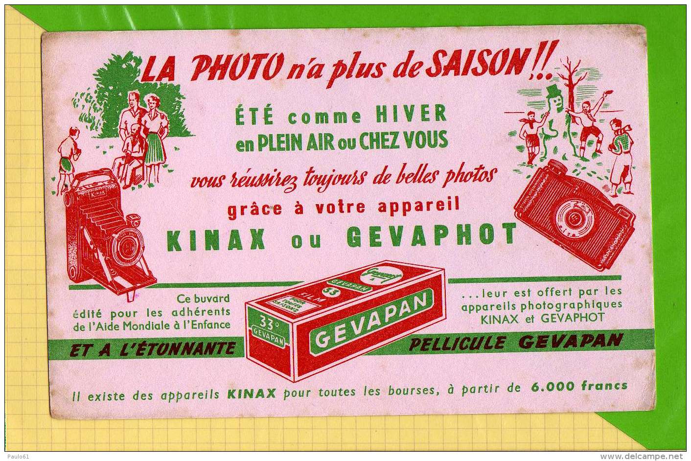 BUVARD &amp; Blotting Paper  : La Photo GEVAPAN - Cinéma & Théatre