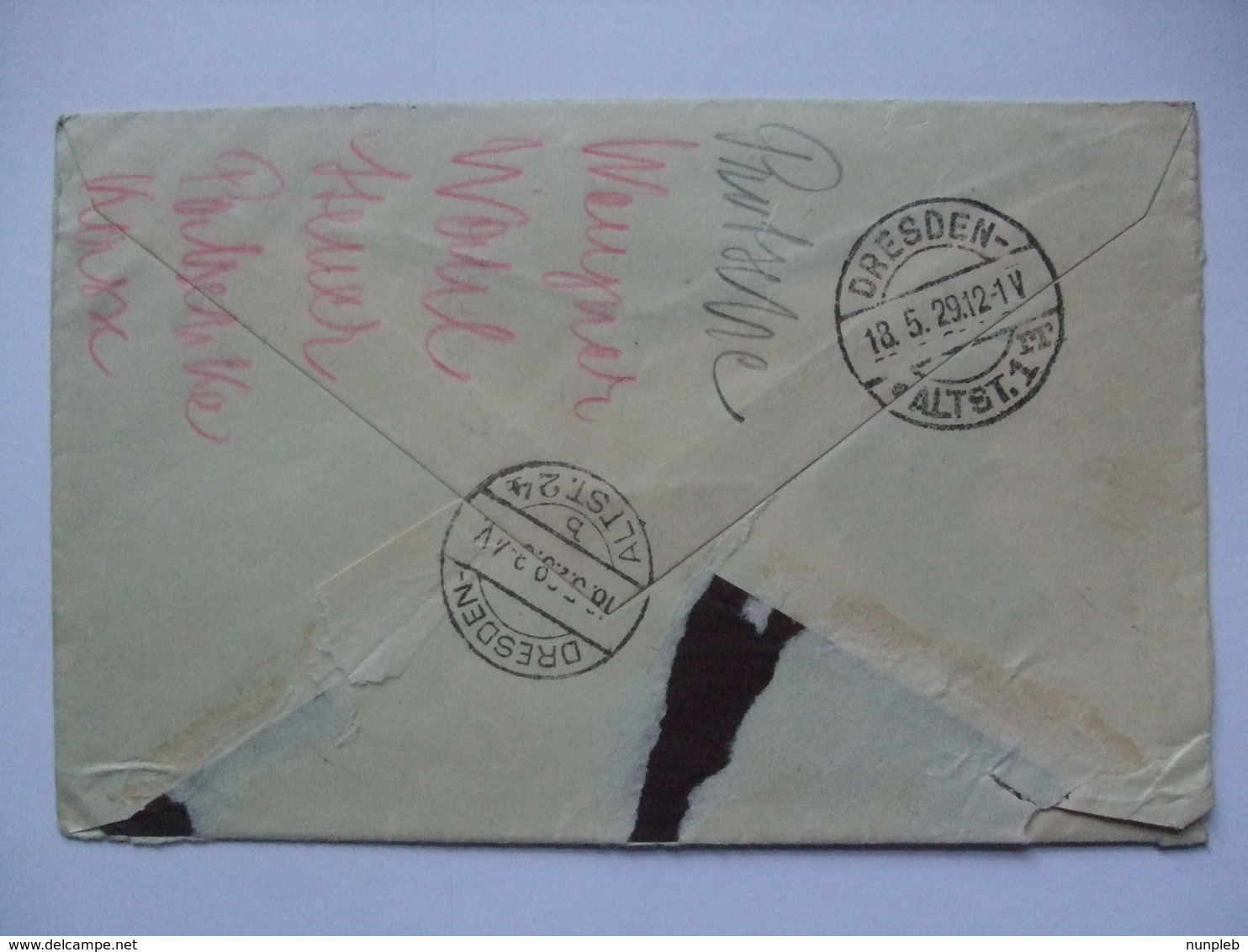 CZECHOSLOVAKIA - 1929 Cover - Registered Usti Nad Labem Aussig To Dresden Germany - Covers & Documents