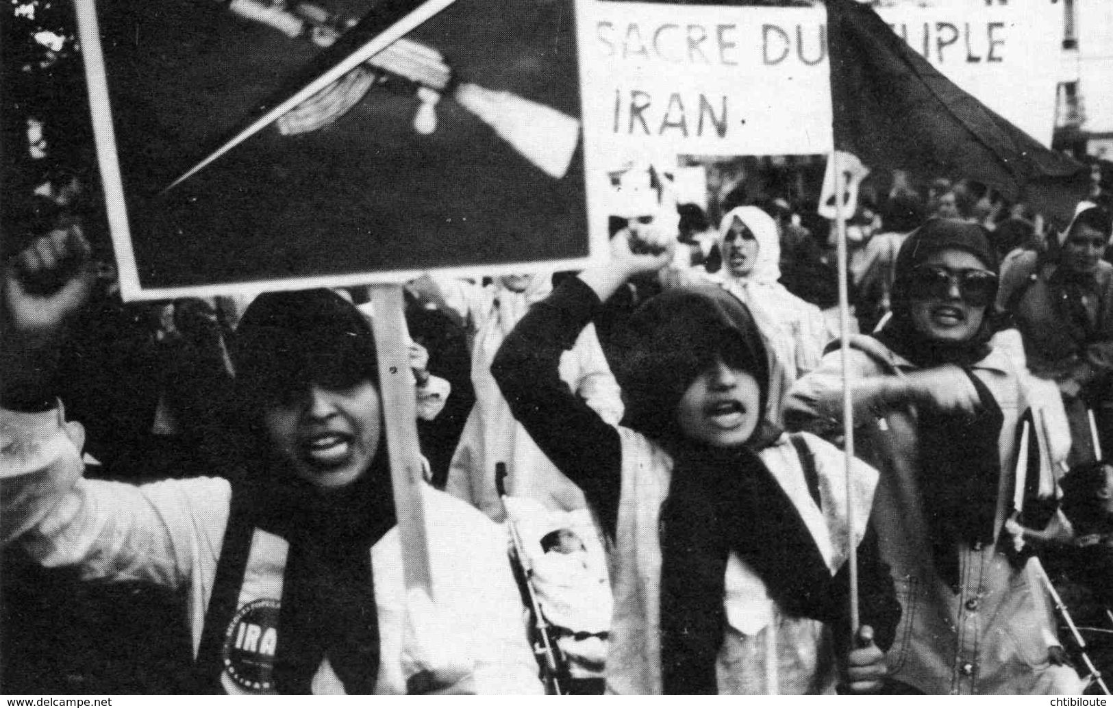 POLITIQUE  L 2  / JANVIER 1979  / MANIF A PARIS CONTRE  KHOMEINI  EN EXIL DEPUIS 65 CPM / CPSM  10 X 15 - Evènements