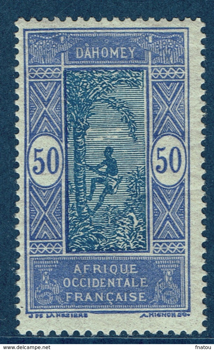 Dahomey (French Colony), Palmtree, 50c., 1922, MNH VF - Unused Stamps