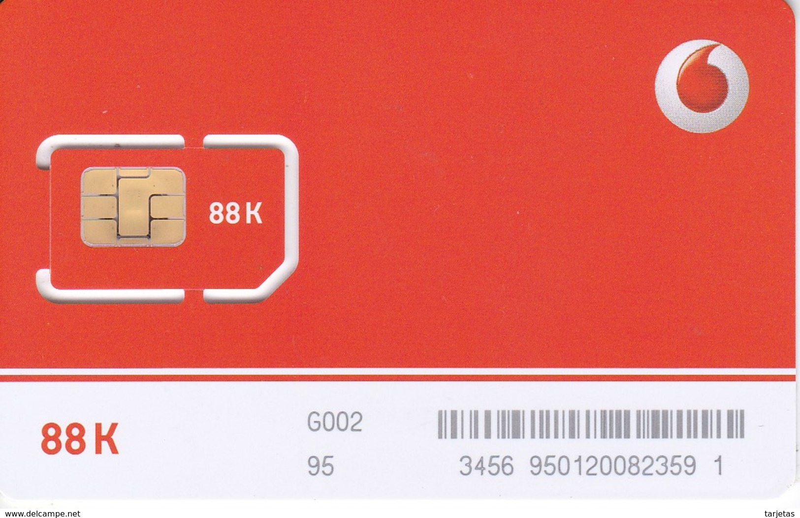 TARJETA DE ESPAÑA DE GSM-SIM  DE VODAFONE 88K (NUEVA-MINT) - Vodafone