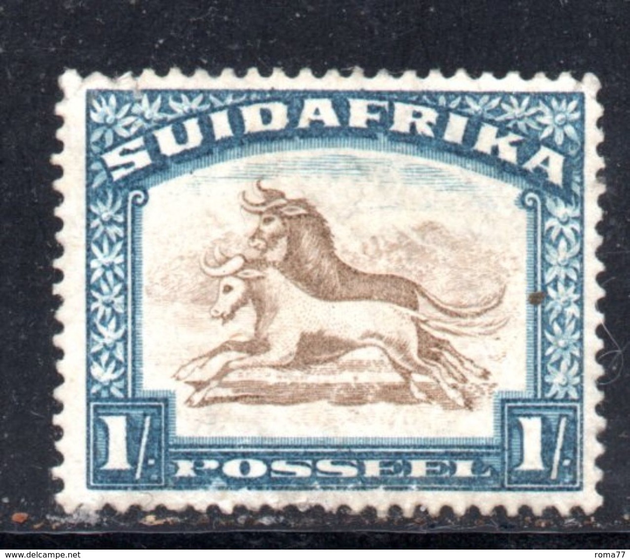 T1341 - SUD AFRICA , 1 Scellino Con Filigrana Antilope CAPOVOLTA INVERTED  **MNH - Neufs