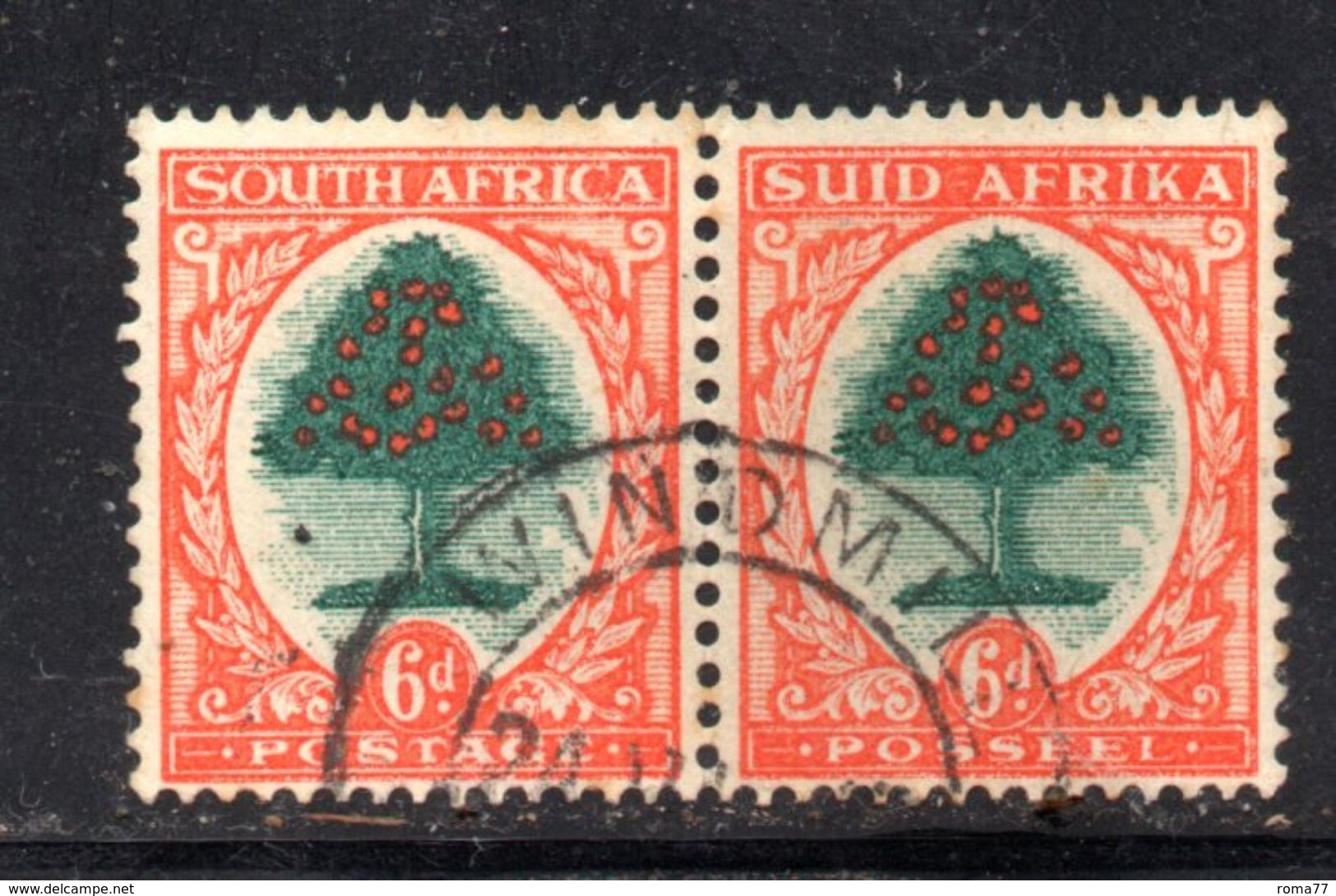 T1447 - SUD AFRICA , 6 Pence  Coppia Usata - Gebruikt