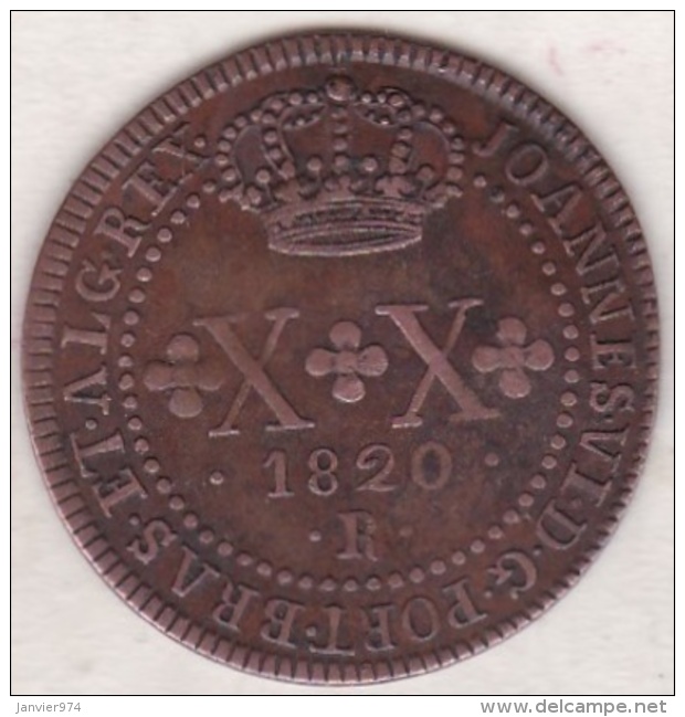 Brésil . 20 Réis 1820 R ( Rio De Janeiro) João VI. KM# 316.1 - Brésil