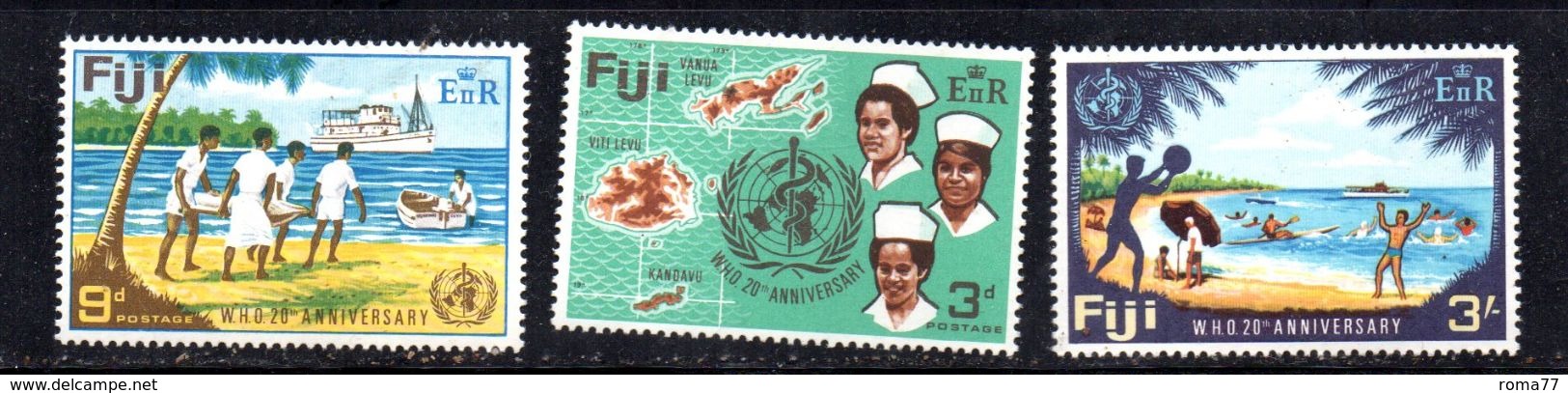 T1948 - FIJI 1968 , Serie   N. 236/238 ***  OMS - Fiji (...-1970)