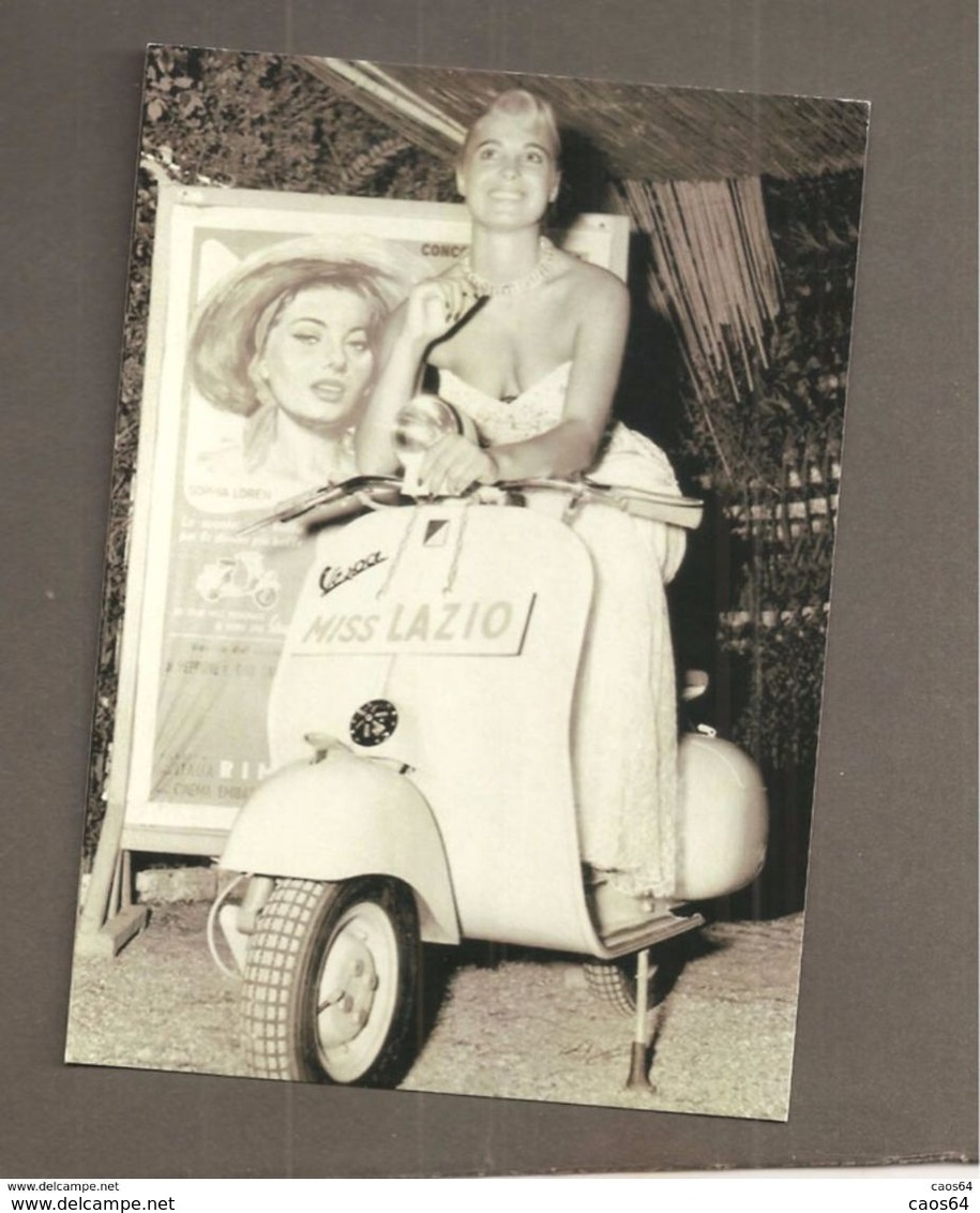 VESPA  - MISS LAZIO SOFIA LOREN -  PIN UP - RIPRODUZIONE CARTOLINA CARD PUBBLICITARIA - Advertising