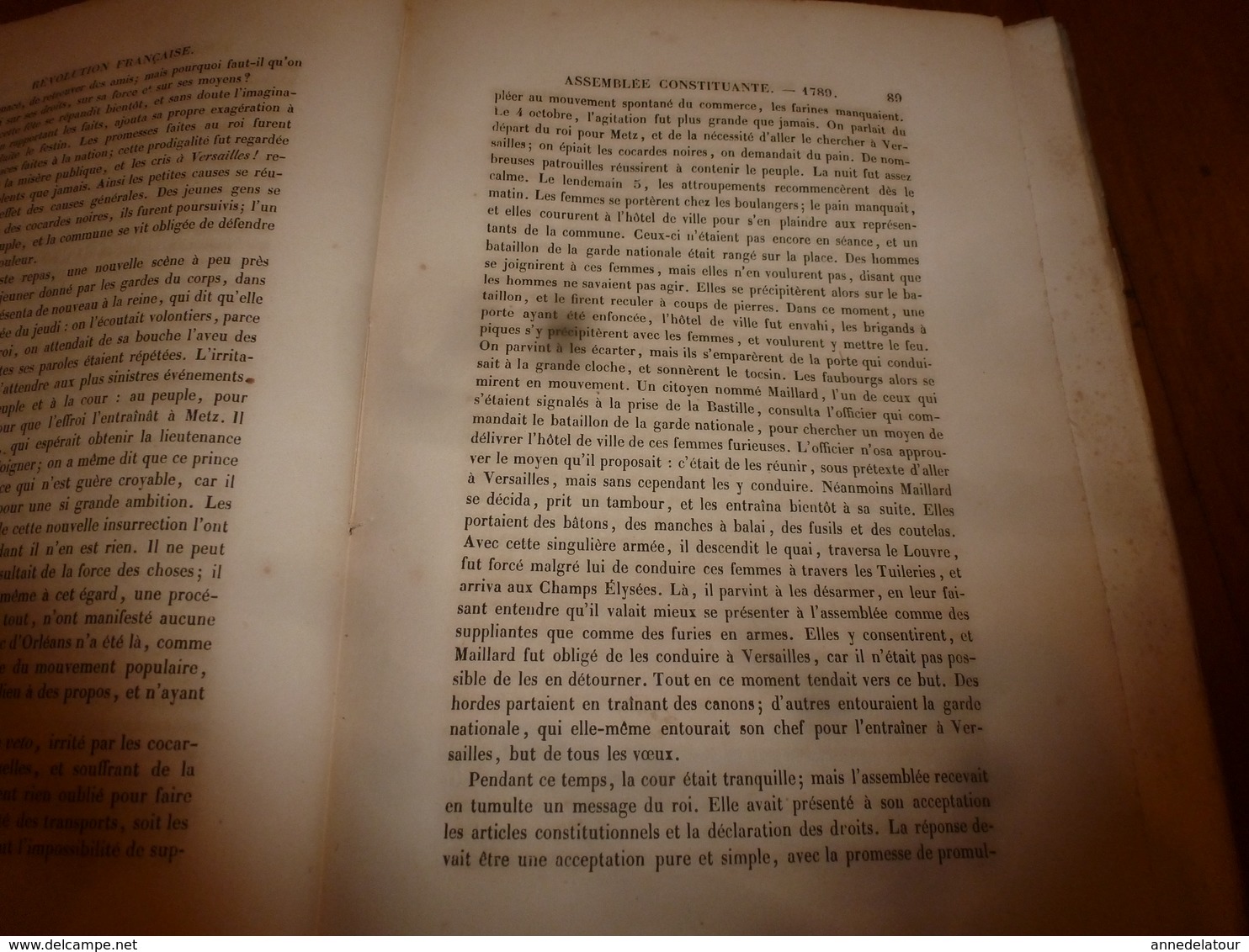 1839  HISTOIRE de la RÉVOLUTION FRANÇAISE Tome 1  , par M. A. Thiers