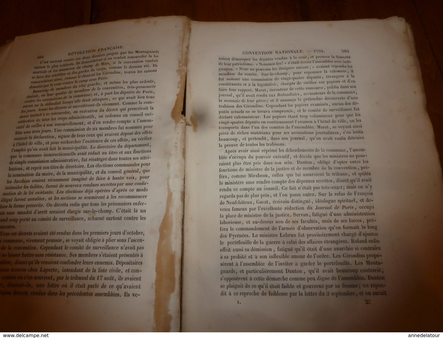 1839  HISTOIRE de la RÉVOLUTION FRANÇAISE Tome 1  , par M. A. Thiers