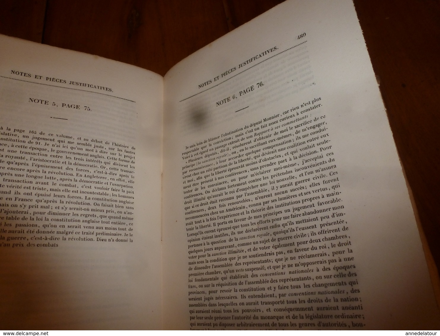 1839  HISTOIRE de la RÉVOLUTION FRANÇAISE Tome 1  , par M. A. Thiers