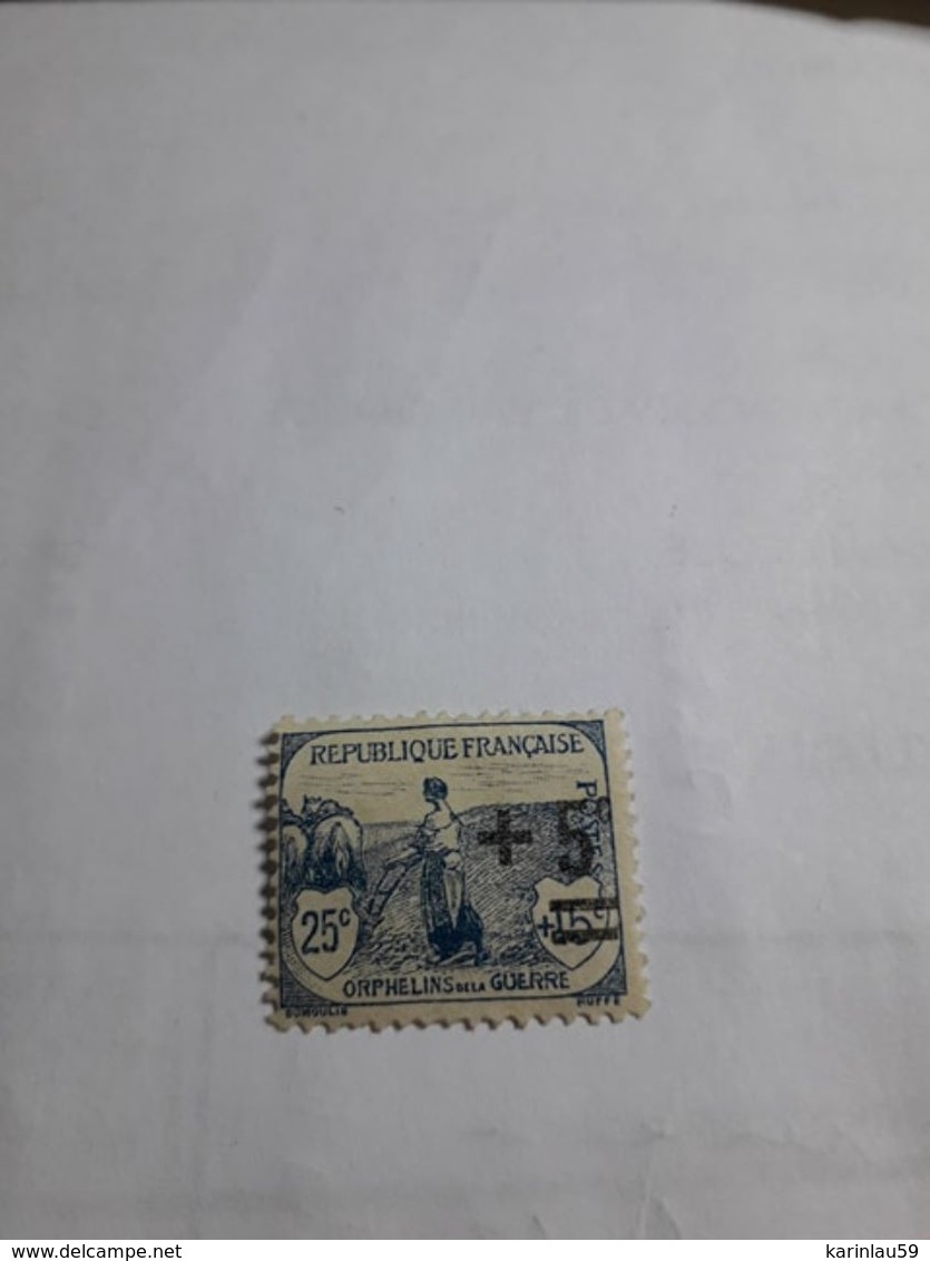 Timbre France 1922 Au Profit Des Orphelins De La Guerre N°165 Neuf - Nuevos