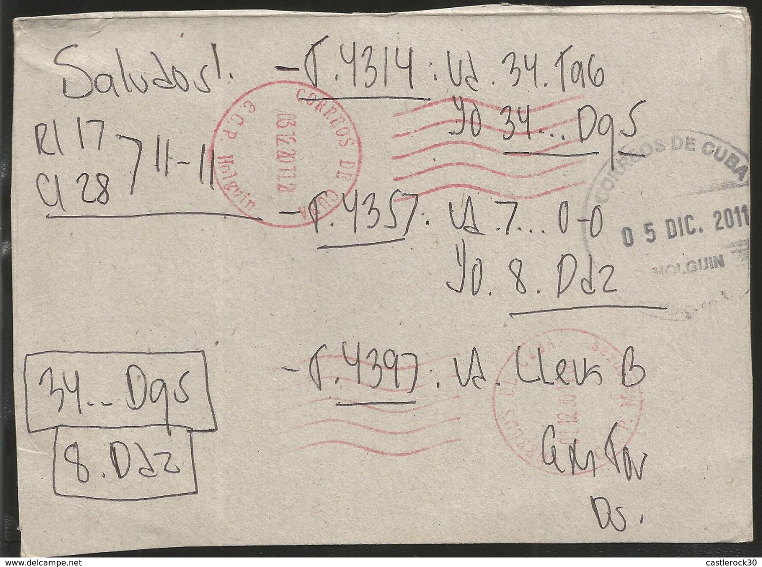 J) 2009 CUBA-CARIBE, MOTORCYCLE, MULTIPLE CANCELLATION, AIRMAIL, CIRCULATED COVER, FROM MATANZAS TO HOLGUIN ON A - Storia Postale