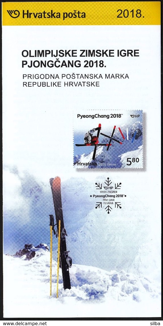 Croatia 2018 / Prospectus, Leaflet, Brochure / Winter Olympic Games / PyeongChang - Croatie