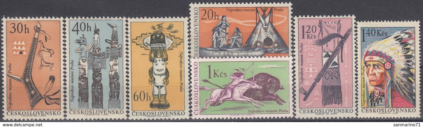 CZECHOSLOVAKIA 1629-1635,unused - American Indians