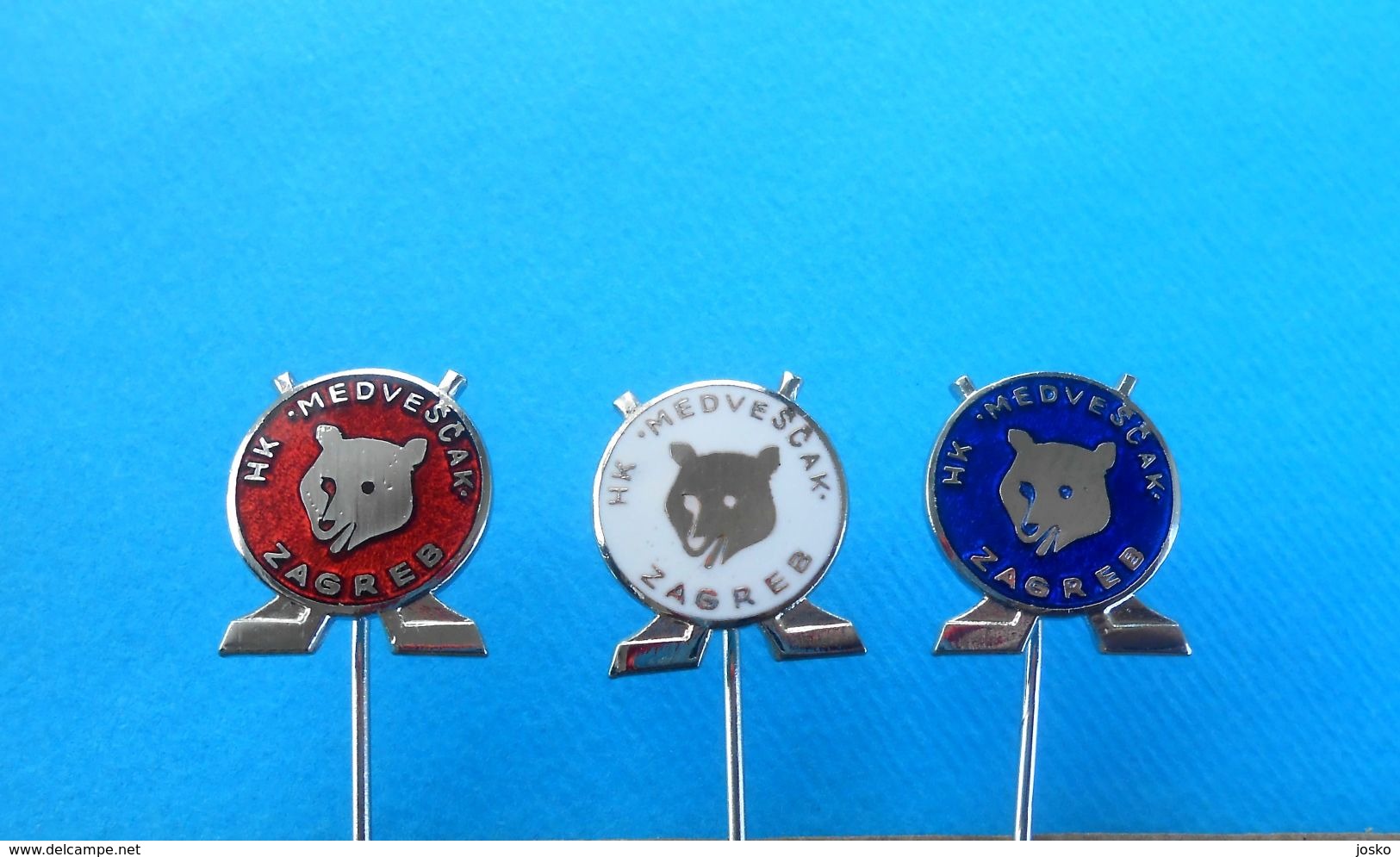 ICE HOCKEY CLUB MEDVESCAK ( KHL - Kontinental Hockey League ) Lot 3. Enamel Pins Badges Sur Glace Eishockey Su Ghiaccio - Other & Unclassified