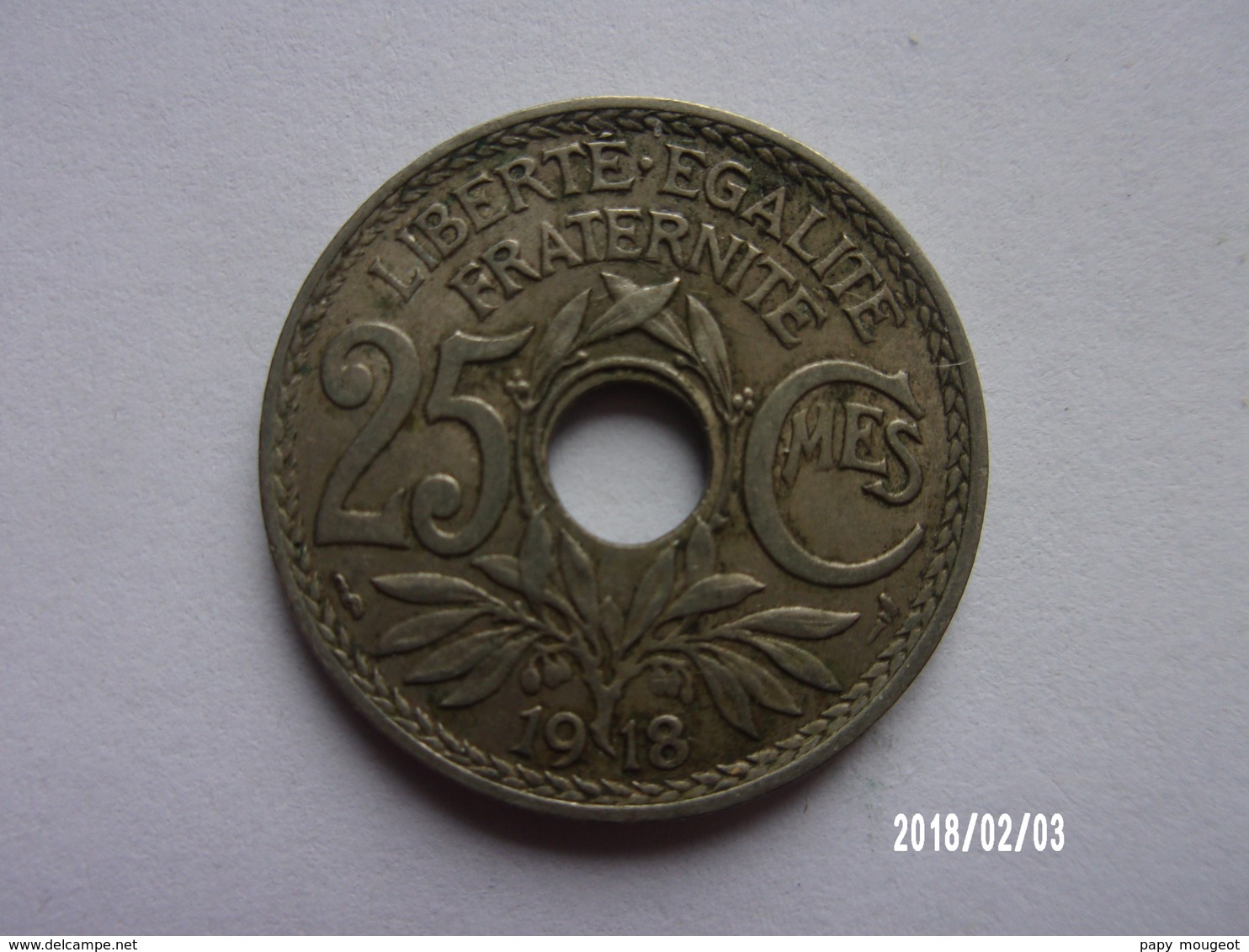 25 Centimes - Lindauer - 1918 - KM 867a - 25 Centimes