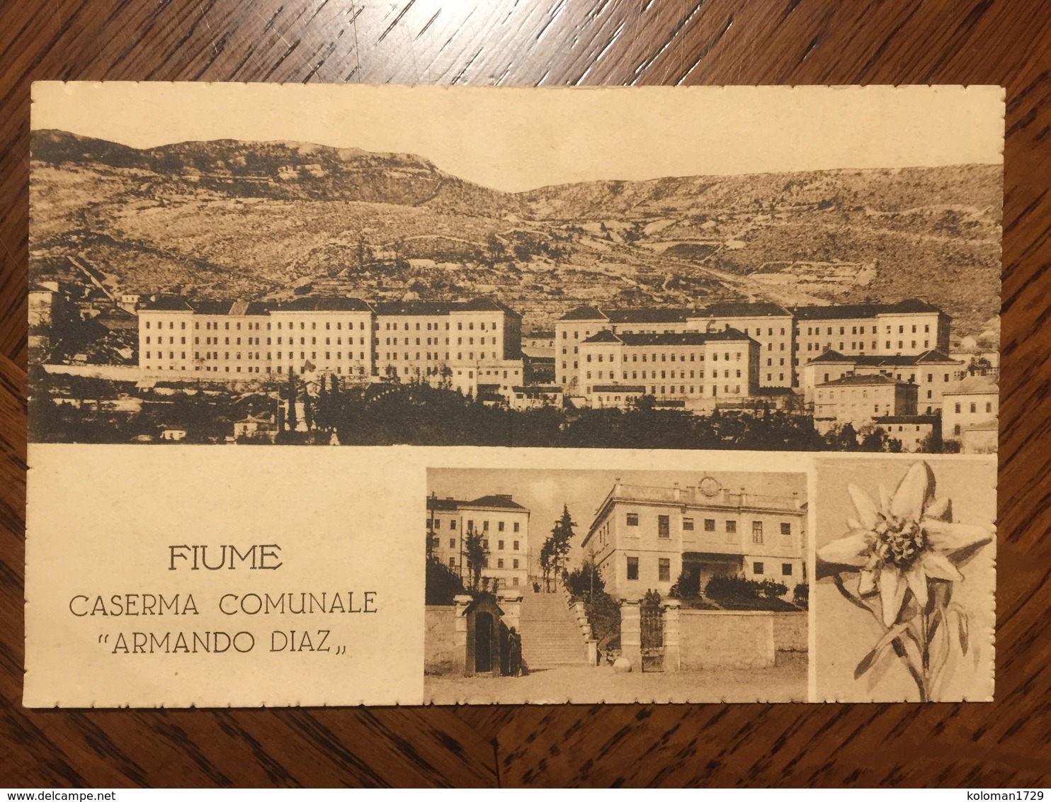 Fiume - Caserma Comunale Armando Diaz - Cartolina Saluti Con Vedutine - Jugoslawien