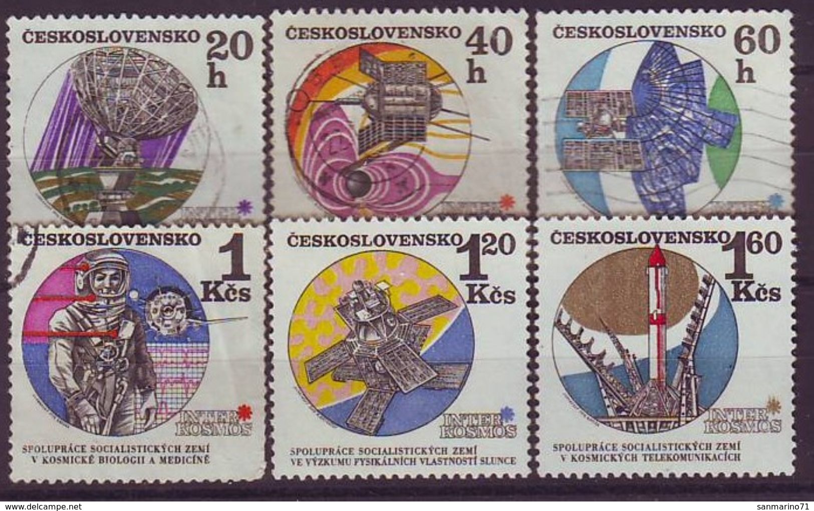 CZECHOSLOVAKIA 1970-1975,used,space - Europe