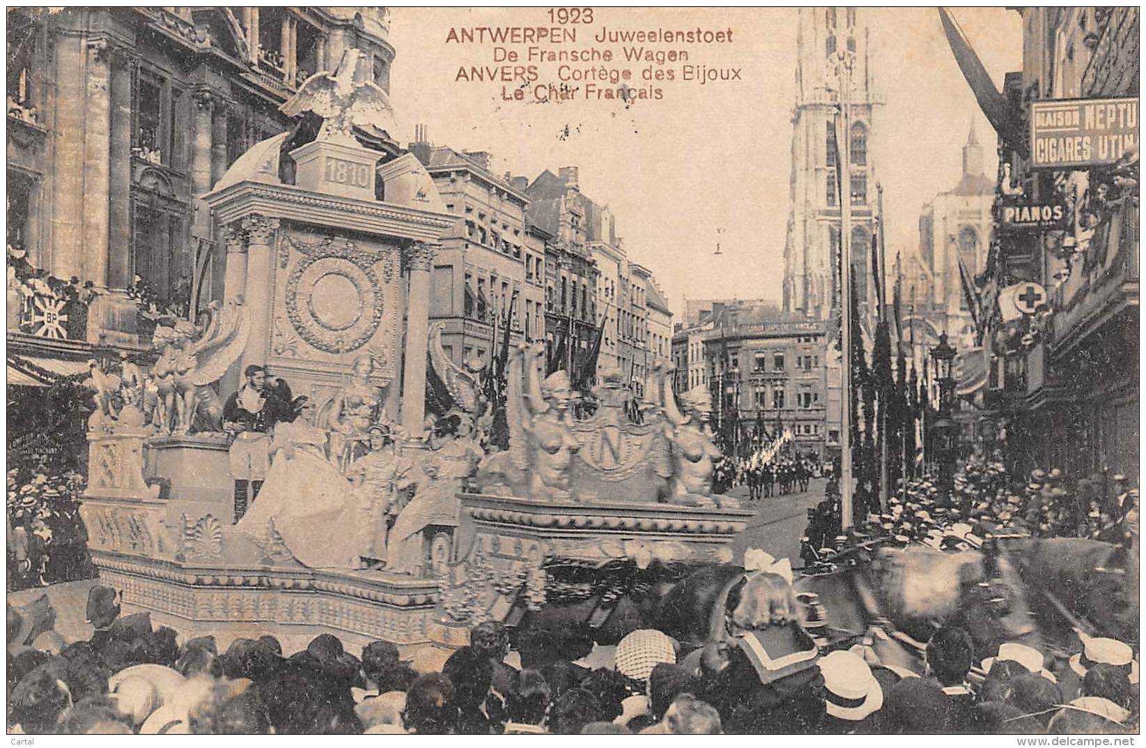 ANTWERPEN - 1923 - Juweelenstoet - De Fransche Wagen - Antwerpen