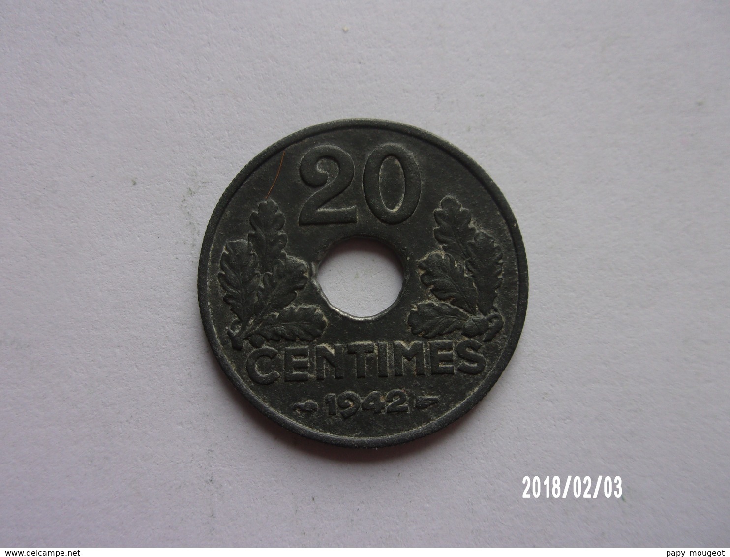 20 Centimes - 1942 - KM 900 - 20 Centimes