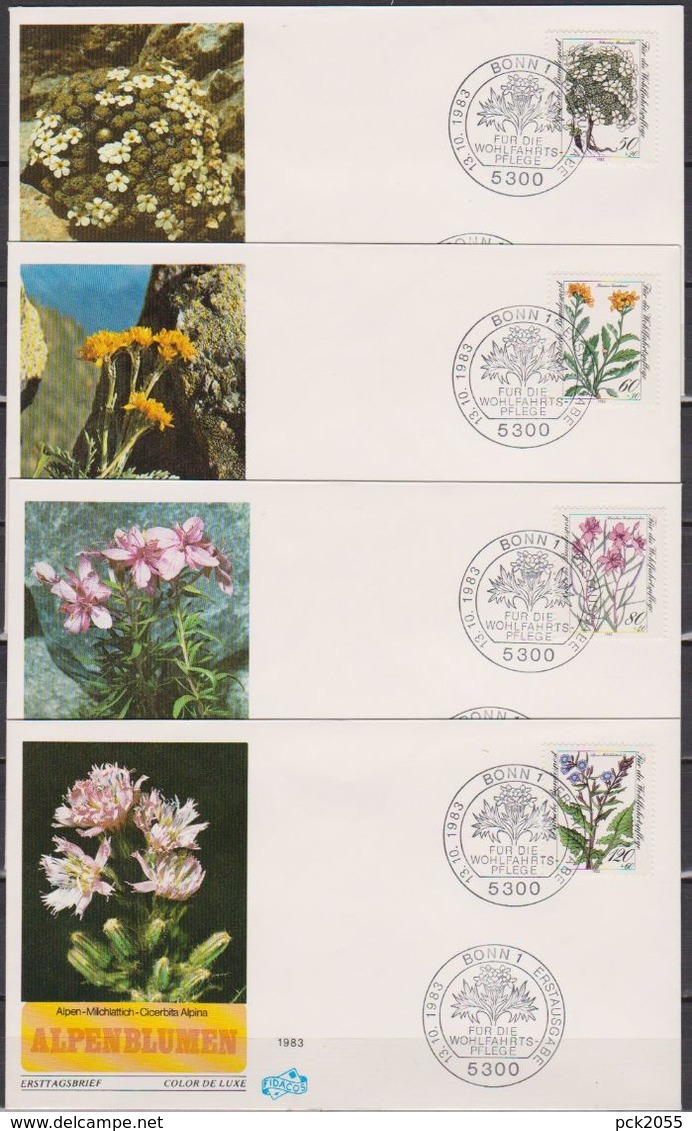 BRD FDC 1983 Nr.1188-1191 Gefährdete Alpenblumen  (d 5087 )  Günstige Versandkosten - 1981-1990