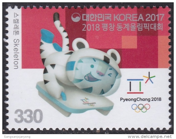 South Korea KPCC2597 2018 PyeongChang Winter Olympics, Skeleton, Jeux Olympiques - Winter 2018: Pyeongchang