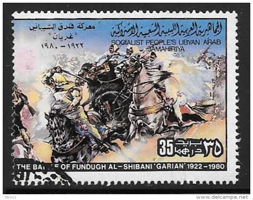 Libya, Scott # 855b Used Battle Of Fundugh , 1980 - Libya