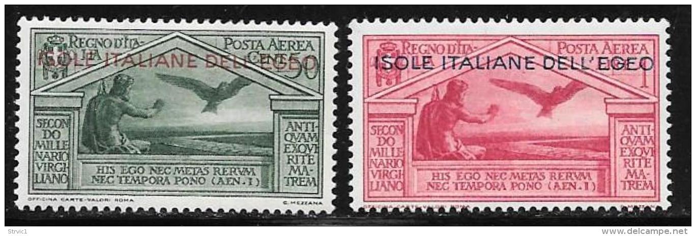 Italy Aegean Islands General, Scott # C4-5 Mint Hinged Virgil Issue, 1930 - Aegean