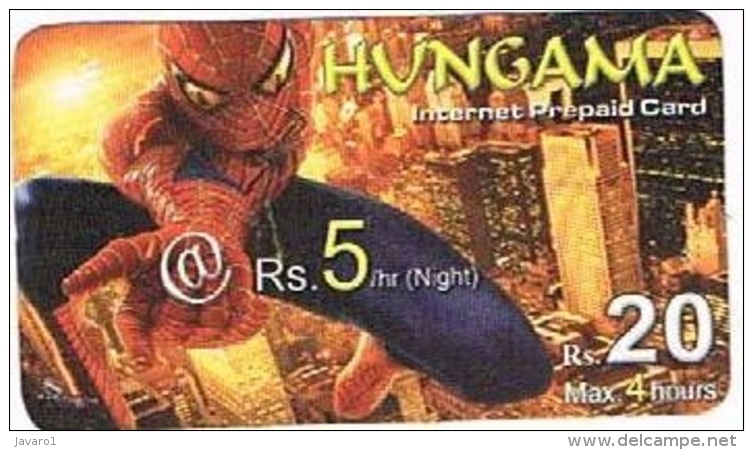 PAKISTAN : HUN03 Rs.20 Spiderman Max.4 Hours HUNGAMA @Rs.5/hr Night USED - Pakistan