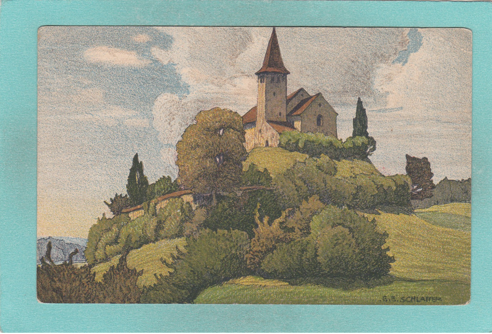 Small Postcard Of Kirche,Büsingen,By Ernst Schlatter, Baden-Württemberg, Germany,Q85. - Other & Unclassified