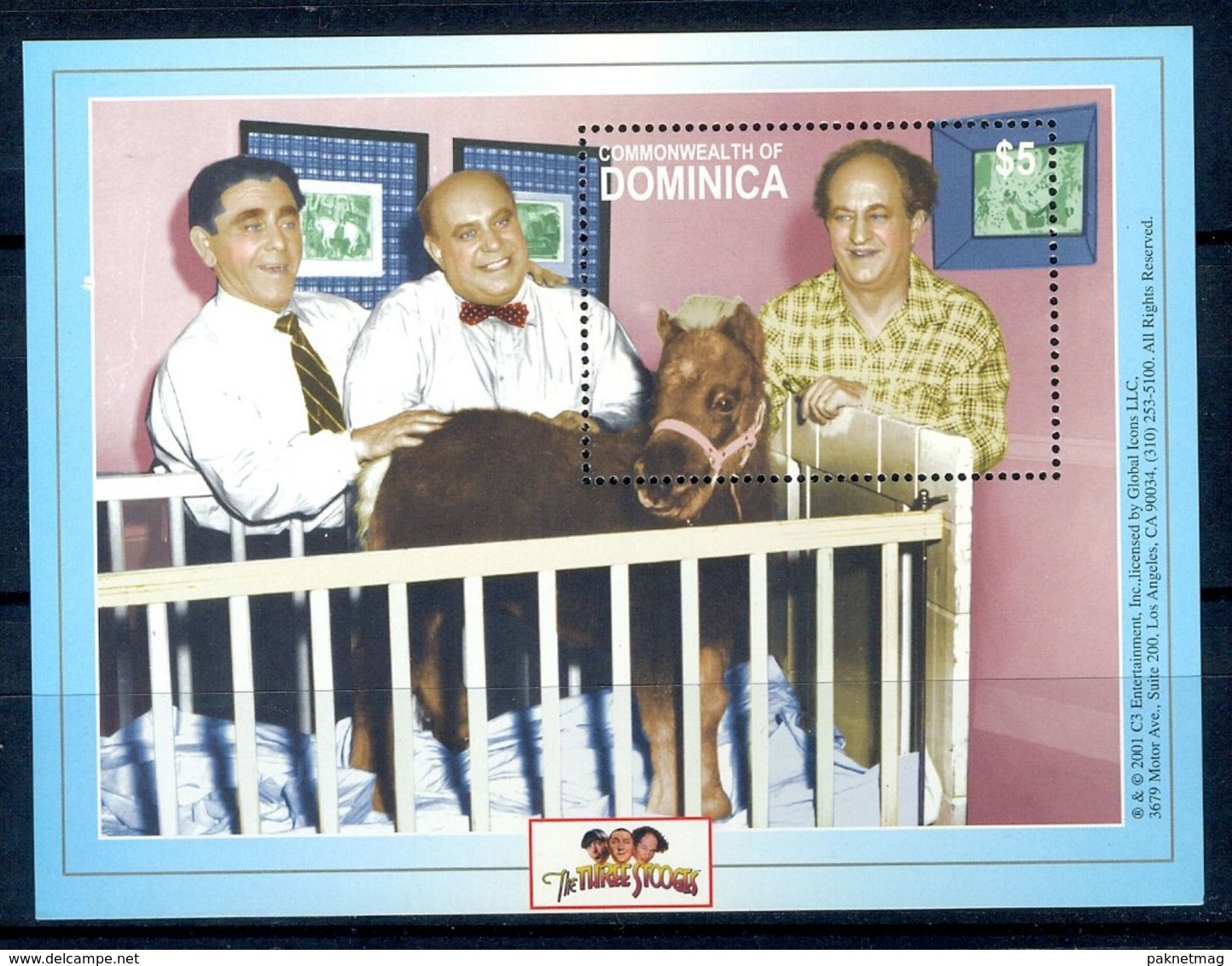 A37- Dominica Miniature Sheet. The Three Stooges. - Dominican Republic