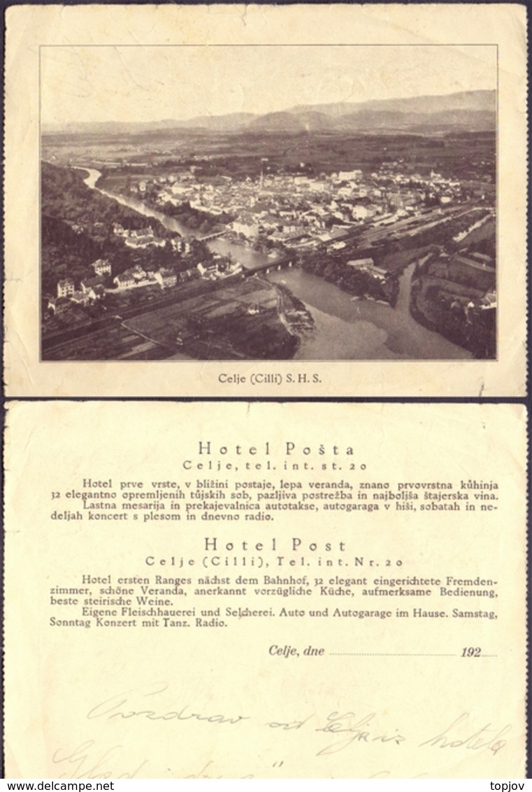 SLOVENIA - CELJE  CILLI - HOTEL  POŠTA - 1922 - Slovenia