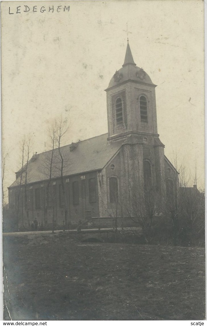 Ledeghem.   -    Kerk   -   FOTOKAART! - Ledegem