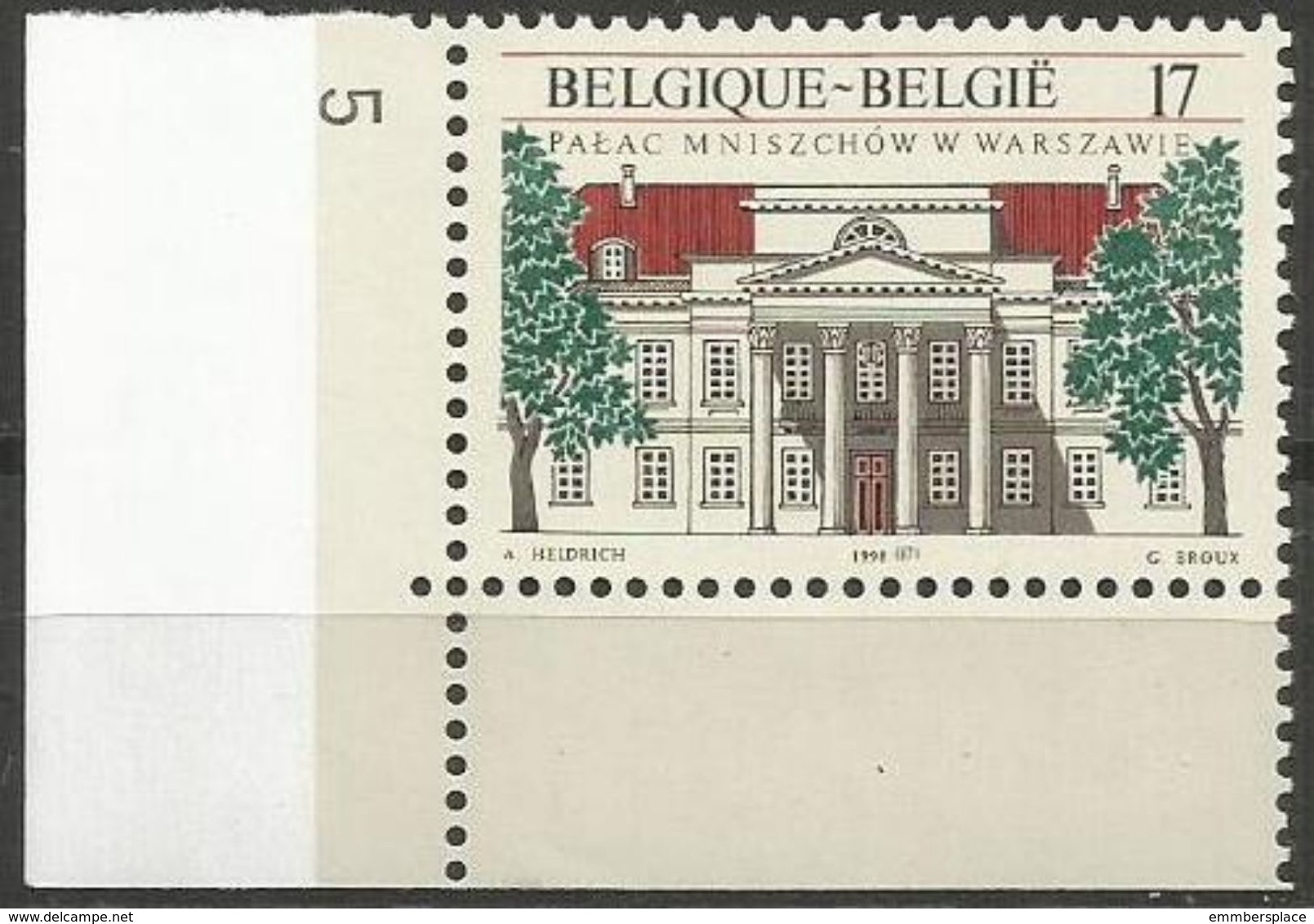 Belgium - 1998 Mniszech Palace MNH **    Sc 1706 - Unused Stamps