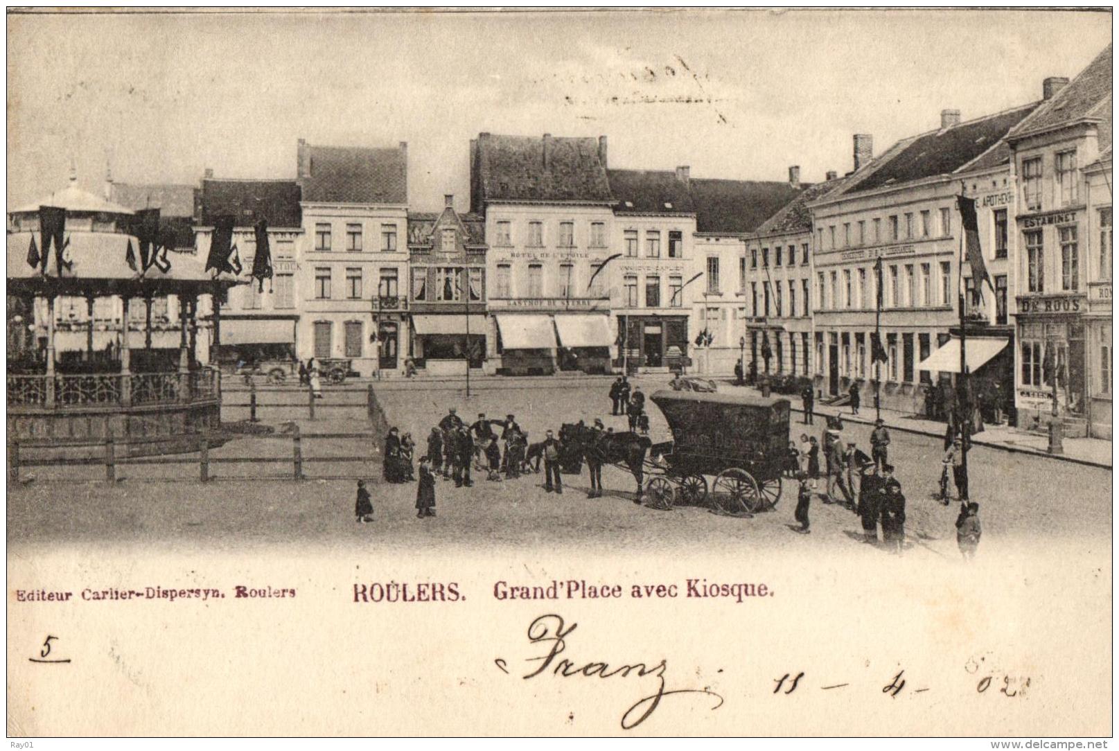 BELGIQUE - ROESELARE - ROULERS - Grand'Place Avec Kiosque. - Roeselare