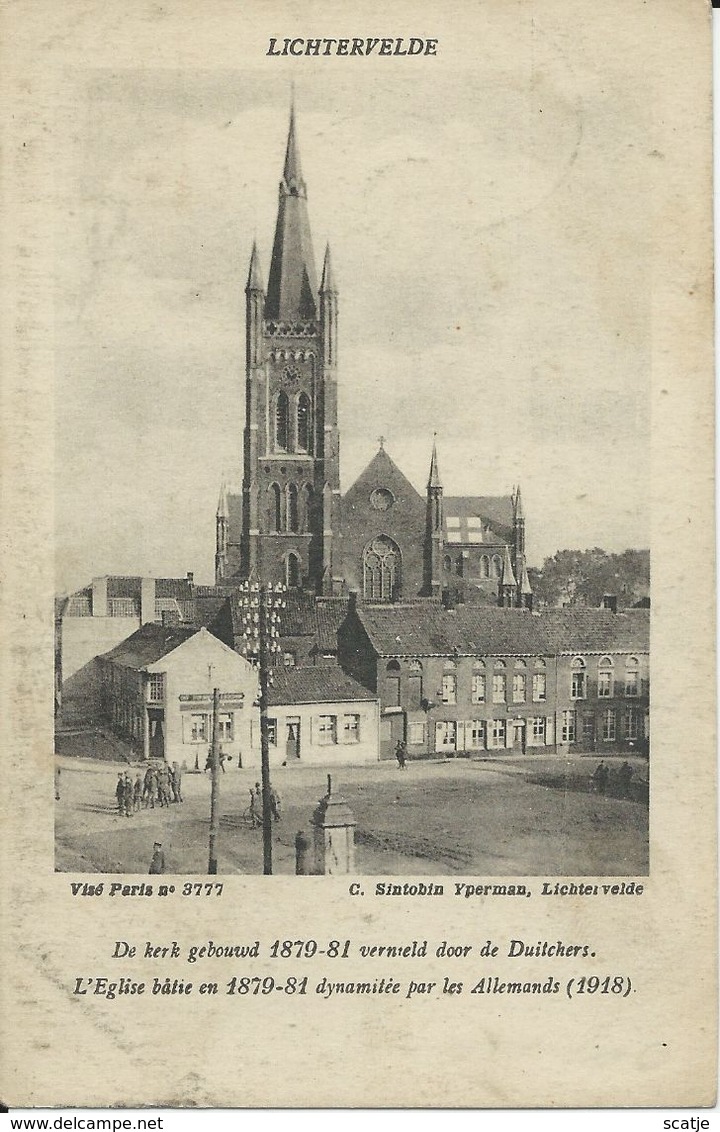 Lichtervelde  -  De Kerk  -  1923   Naar   Anderlecht - Lichtervelde