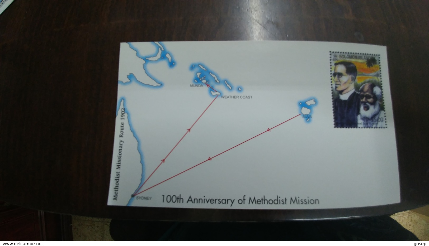Soloman Islands-100th Anniversary Of Methodist Mission-(1)-(1stamps In Block)-used - America (Other)