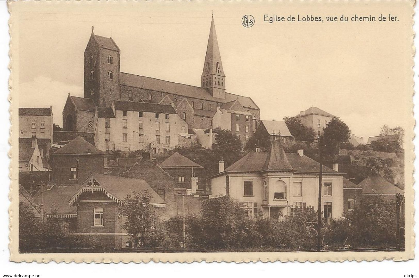 Eglise De Lobbes, Vue De Chemin De Fer. - Lobbes